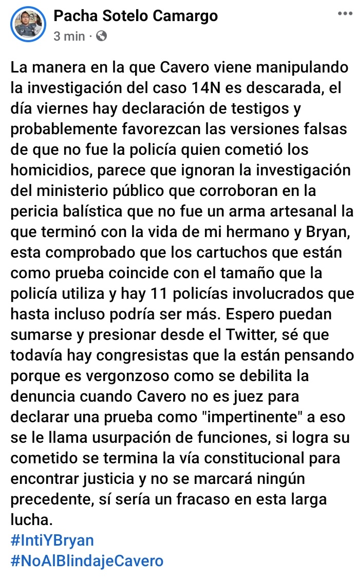KillaSC3's tweet photo. Comparto lo escrito por mi hermano .

No dejemos que esta lucha que ya lleva 16 meses se quede en nada para los responsables, su imputación Omitir la función tan importante de salvaguarda la VIDA https://t.co/V4IuhxmaO3