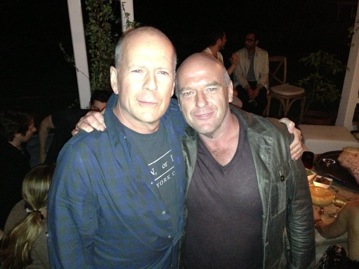 Dean Norris on X: So sorry to hear the news about Bruce Willis. Worked  with him on Death Wish and he was a lovely awesome badass man. Prayers for  him and his