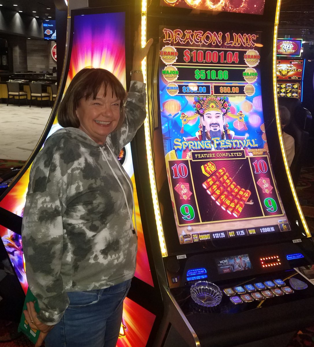 $15,940.96 🐉🔗 Grand Winner!! Way to go Sandra! #jackpot #laughlin #dragonlink #troplife