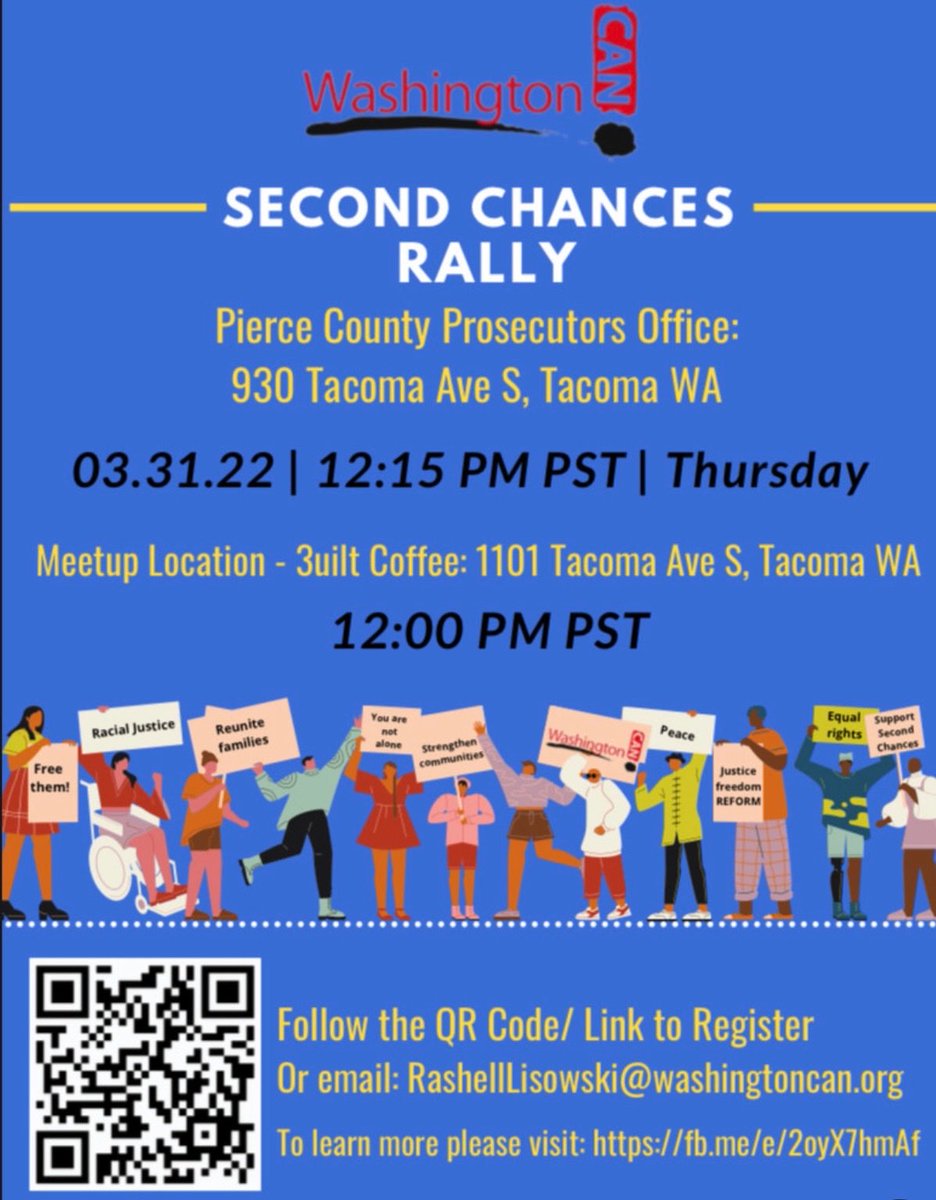causehaun's tweet image. Please join @FreedomProject3 outside the Pierce County Prosecutor&apos;s Office tomorrow in demanding that Mary Robnett, the prosecutor for Pierce County, ceases her racist tactics in regards to 6164 petitions.