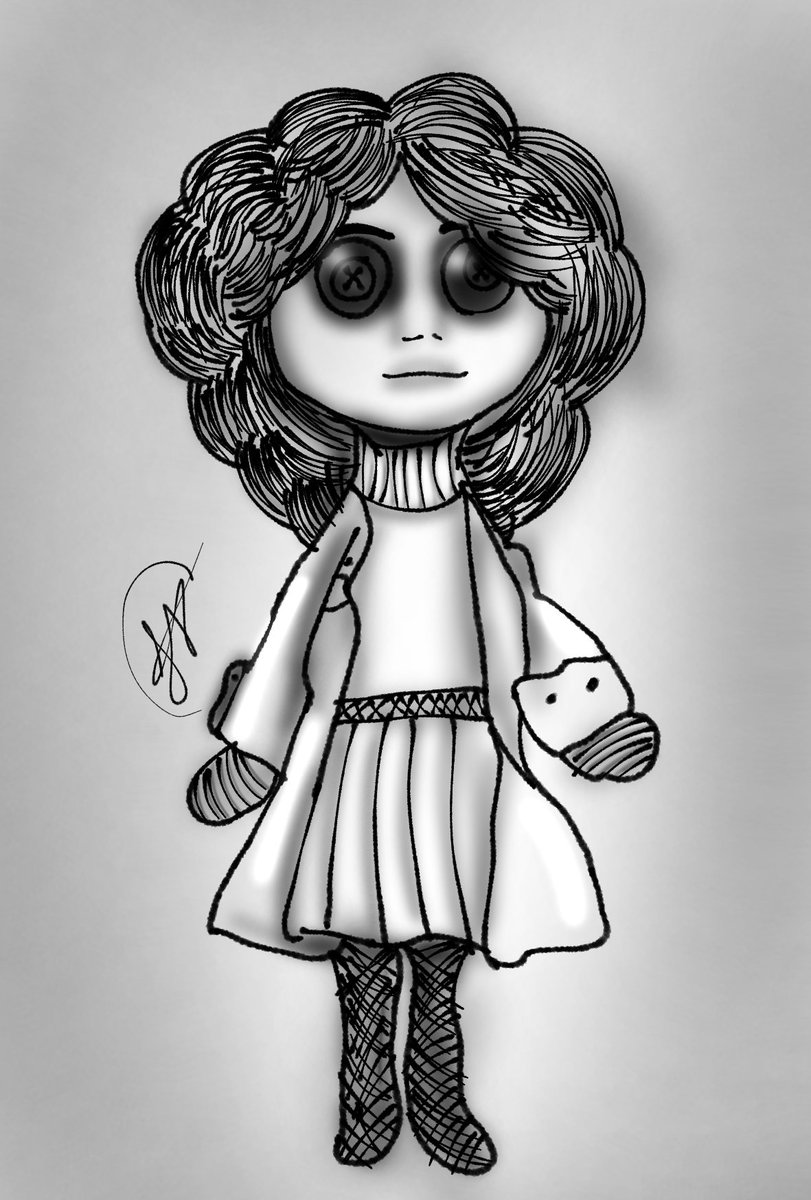 rynesmei's tweet photo. tried different artstyle #coraline #coralinedoll #art #digitalart #ibispaintx https://t.co/0TI99NVsiI