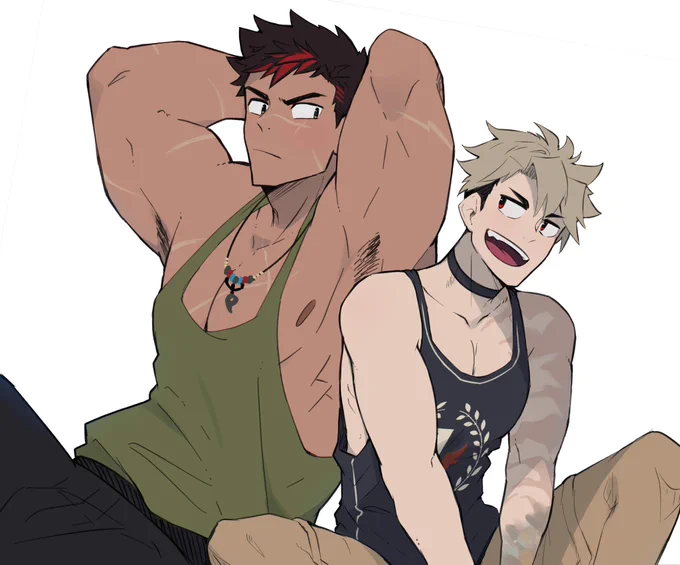 gift art of @nioseptem's adorable OCs ☺️ 