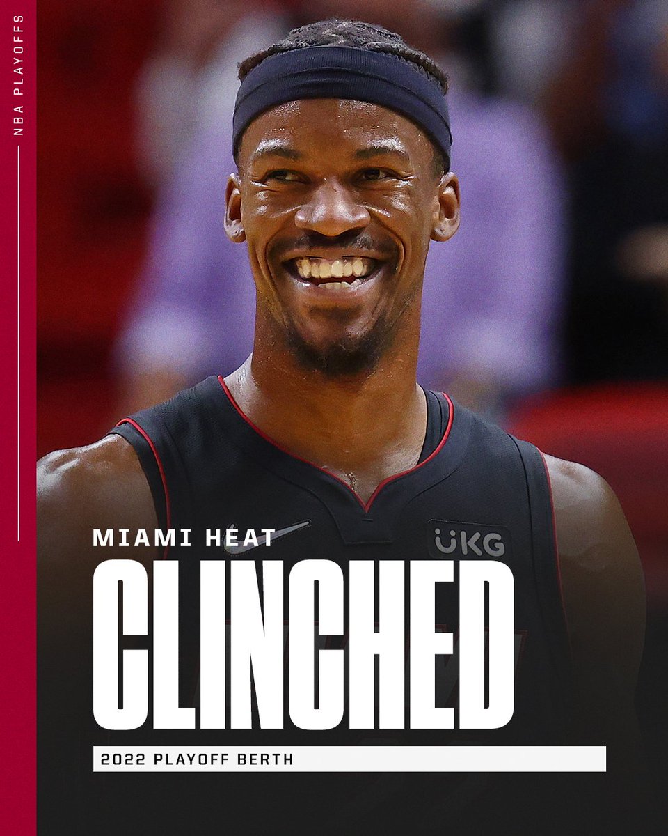 espn's tweet photo. The Miami Heat beat the Celtics and clinch a spot in the 2022 NBA playoffs ♨️ https://t.co/Ah6ATQaH7z
