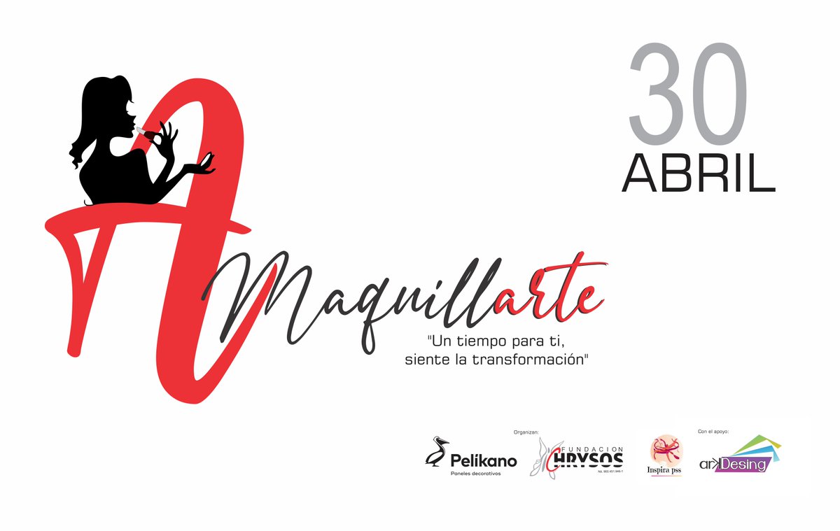 chrysosfundacio's tweet photo. La Fundación Chrysos dentro de la celebración de sus 13 años, invita el próximo sábado 30 de abril a las 11:00 a.m. - Amaquillarte "Un tiempo para ti, siente la transformación" inscríbete a: contactofundacionchrysos@gmail.com
CUPOS LIMITADOS  Organizan:
Pelikano-Fundacion Chrysos https://t.co/z4qHpUQoe5