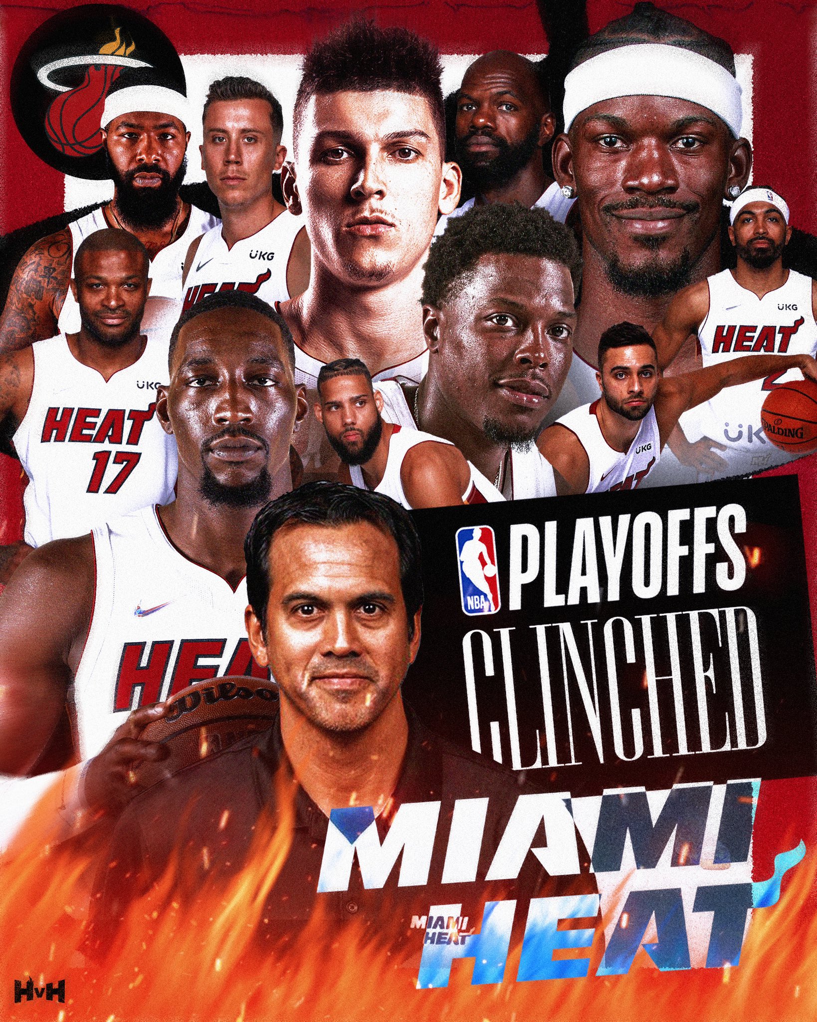 Miami HEAT on X: 1st East team to clinch a spot in the 2022 #WhiteHot  Playoffs 🔥 It's our 23rd appearance in the 34-year history of our  franchise, and the 11th under