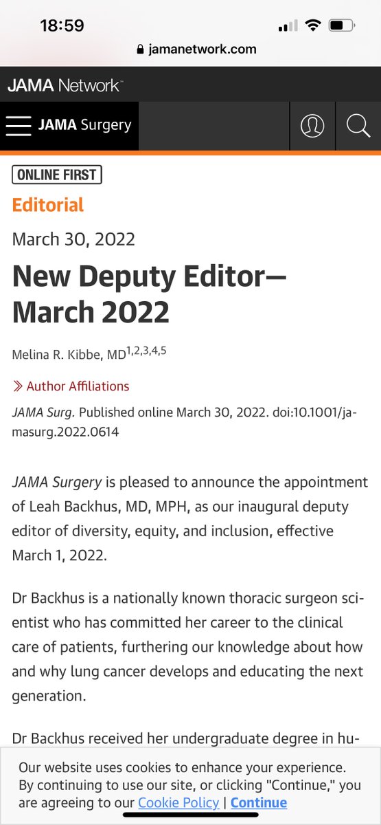 leahbackhusmd's tweet photo. This is ME!!!...New Deputy Editor—March 2022 https://t.co/1PpmzUWi2N via @JAMASurgery part of @JAMANetwork @StanfordCTSurg @StanfordSurgery @StanfordMed @StanfordODME https://t.co/gFWDujB0xK