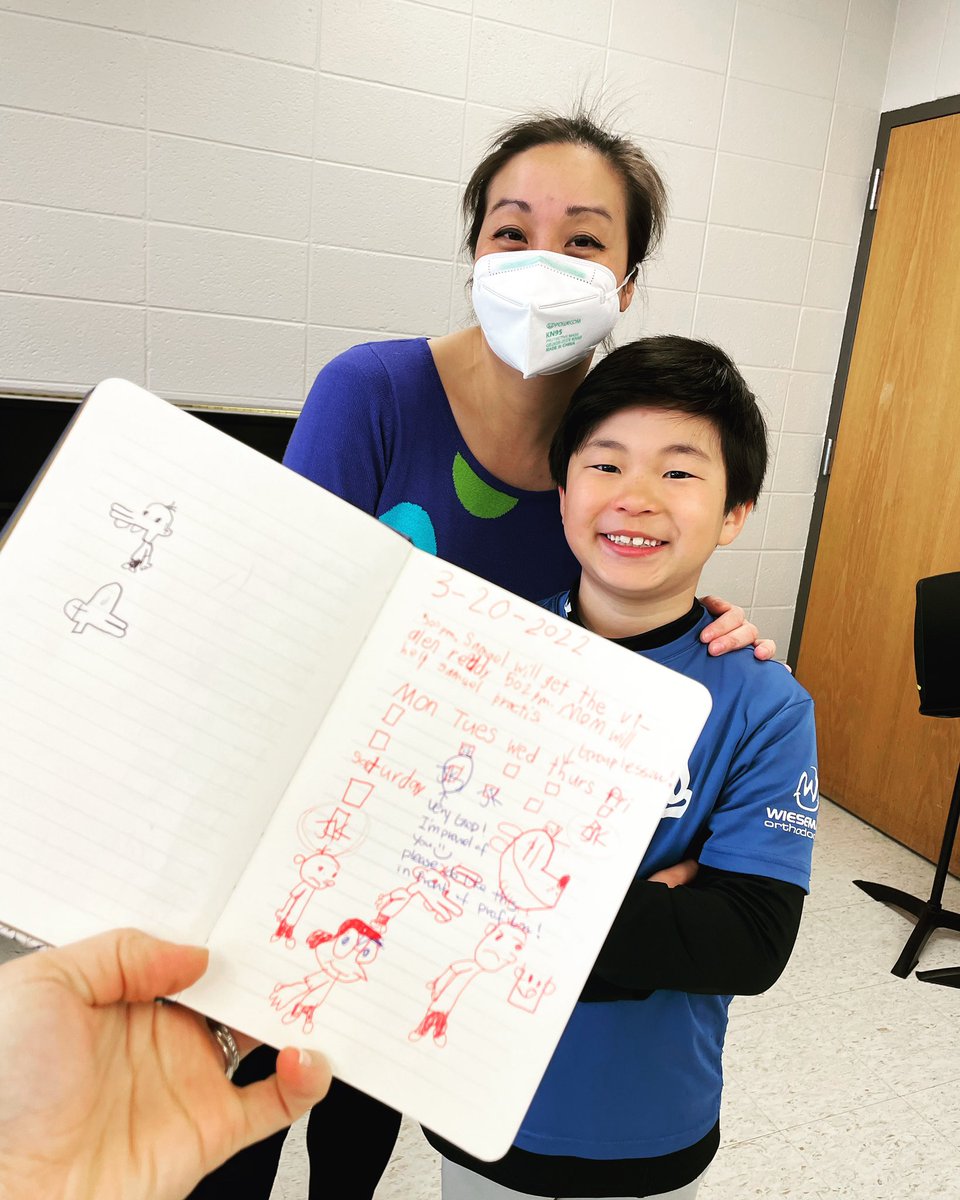 Samuel’s awesome violin practice book!