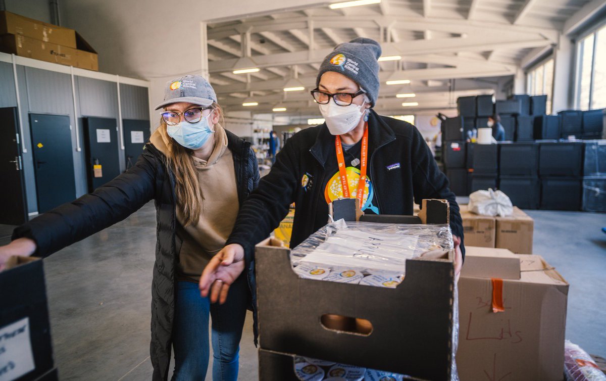 Iryna crossed the border from Ukraine into Poland last week—she works in IT and is from Kyiv. Her husband stayed behind joining the military along with his father. Iryna immediately joined the WCK team at our kitchen, helping to coordinate daily distribution. #ChefsForUkraine