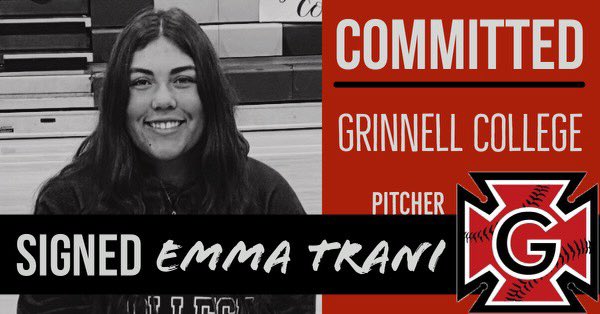 FirecrackersHWD's tweet photo. Congratulations to @emmatrani2022 on your signing to continue your academic and athletic career as part of @Grinnell_SB they got themselves a special one with you. #proudofyou 🧨 https://t.co/flKQQ9zeyG