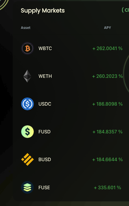 koilfinance's tweet photo. Wow... @ola_finance rates on $FUSE are insane. Where did all the liquidity go?

$USDC - 166%
$WETH - 260%
$WBTC - 262%! https://t.co/4jWP8YrDVD