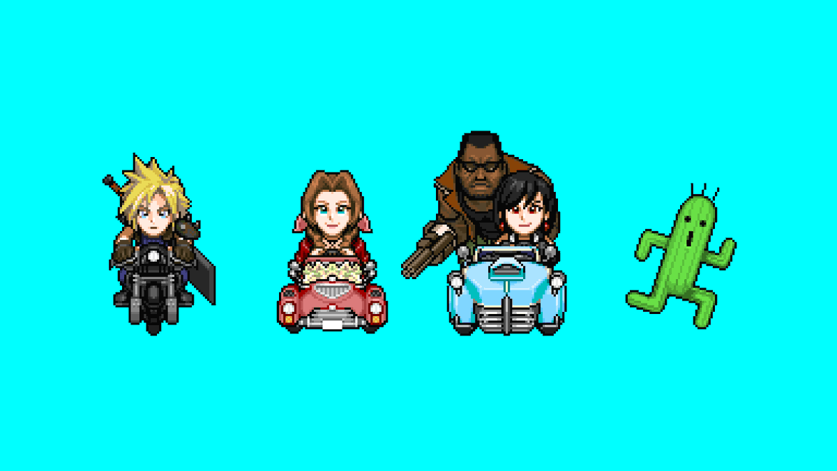 エアリス・ゲインズブール ,クラウド・ストライフ ,ティファ・ロックハート 「Comin' Soon! 」|mit | LOOKING FOR WORKのイラスト