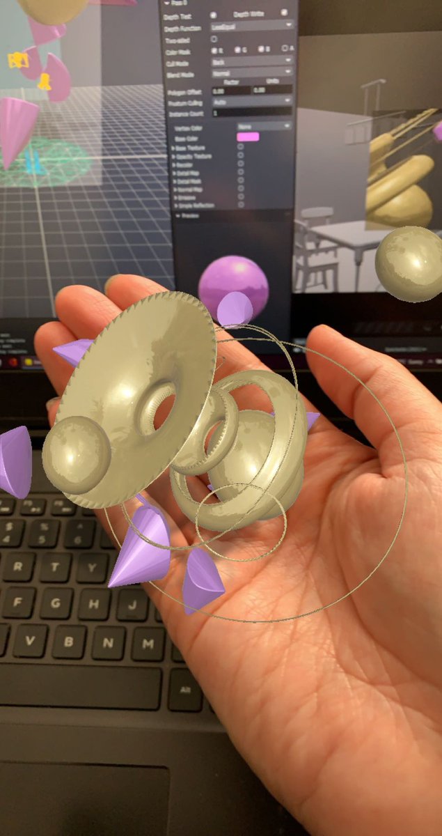 katrina_10514's tweet photo. The reimagined ‘Golden Pendulum’🏆 has begun updated lens for @SnapAR @Spectacles 😎 double up on the #AR 😉 works in progress #wip #augmentedreality #itsthelittlethings 🥰 #Aprildrop #exhibition https://t.co/Yu4wCunNWR