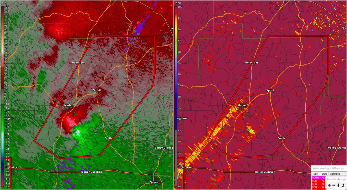 Confirmed tornado south of Marion in Perry County! #alwx