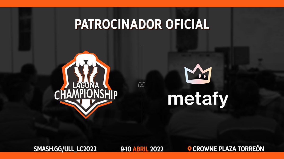 Estamos muy emocionados de compartirles que <a href="/TryMetafy/">Metafy</a>  se une como patrocinador oficial de #LagunaChampionship 🏆
En esta plataforma internacional puedes aprender en sesiones directas con los mejores jugadores como MkLeo, Sparg0, Chag y más🎮
Registro👉: smash.gg/ull_lc2022