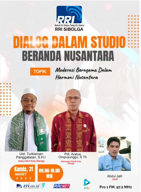 News RRI Sibolga (@newsrrisibolga) on Twitter photo Dialog Dalam Studio Beranda Nusantara
Kamis, 31 Maret 2022
Pukul 09.00 s/d 10.00 Wib
<a href="/RRI/">RRI Official</a> <a href="/RRIPrograma3/">RRI Programa 3</a> <a href="/NewsRRIMedan/">oke</a> Dialog Dalam Studio Beranda Nusantara
Kamis, 31 Maret 2022
Pukul 09.00 s/d 10.00 Wib
<a href="/RRI/">RRI Official</a> <a href="/RRIPrograma3/">RRI Programa 3</a> <a href="/NewsRRIMedan/">oke</a>
