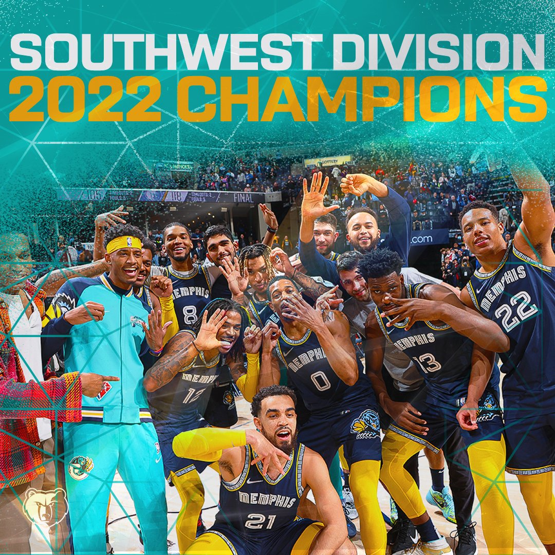 Memphis Grizzlies 2022 2023 NBA Southwest Division Champions