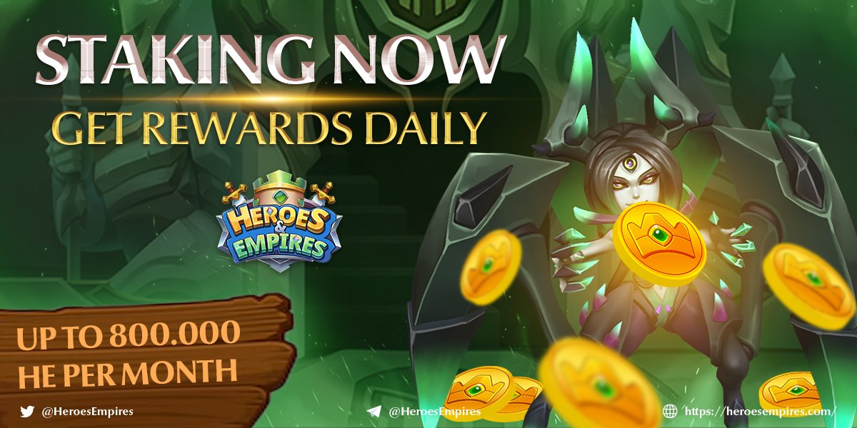 BexlyApp's tweet image. #STAKING NOW - GET REWARDS DAILY 💰💰

With #April bonus pool of up to 800,000 $HE

The current bonus rate (which varies over time) is 44.07%, and don't forget that you can unstake at any time.

💰 Join $HE staking here: stake.heroesempires.com

#HE #heroesandempires #gamefi