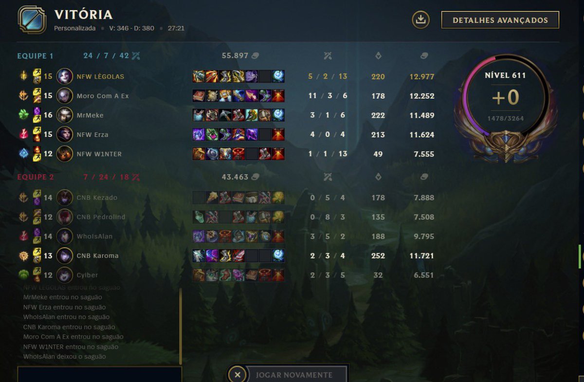 nelxgamer's tweet photo. Mais um 2/0 na @empoligaoficial hj pela @NFWeSports contra a Line dorans white da @cnbesc wp https://t.co/lcZIp1dMwE