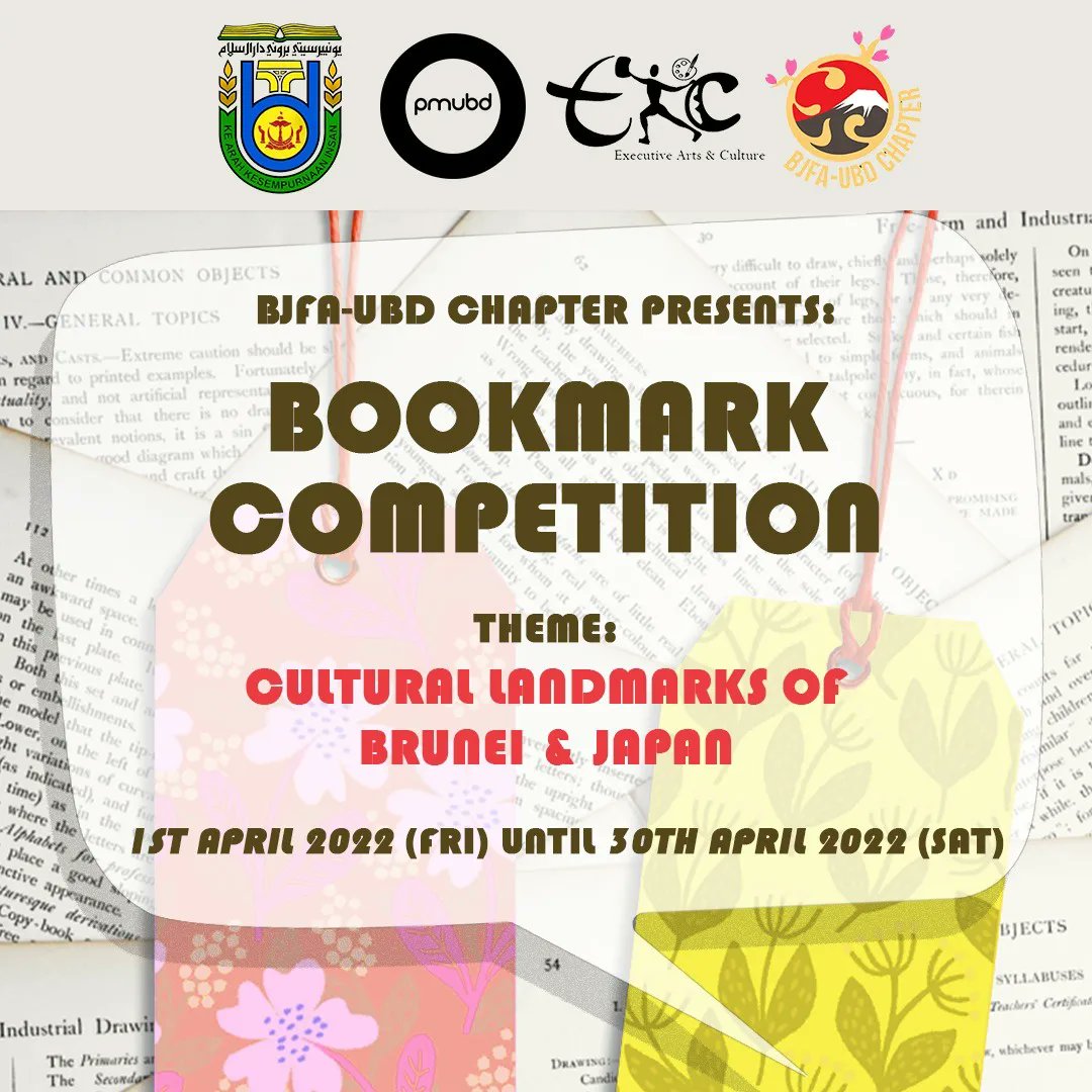 bjfaubd's tweet photo. 今日は皆さん!
Assalamualaikum &amp; Greetings!

BJFA-UBD Chapter would like to announce our upcoming Bookmark Competition! 3 winners will be selected to win exciting prizes. To join please read the Rules &amp; Regulations (｡•̀ᴗ-)✧

#bjfaubd #BJFABMComp2022 https://t.co/y3ydnuwhv1