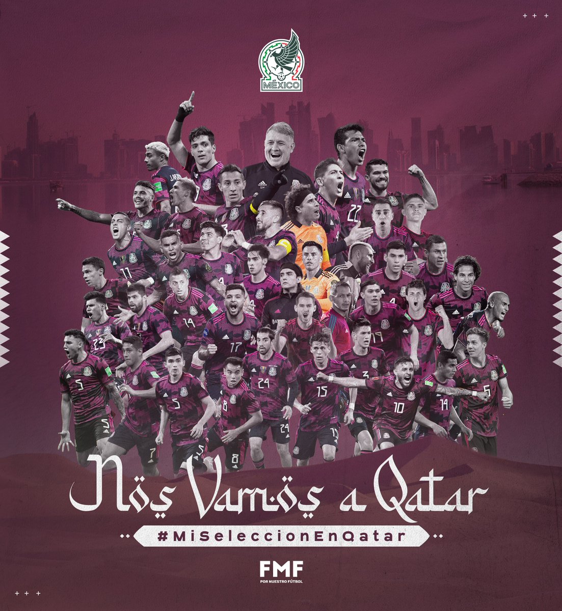 🇲🇽  ¡𝐂𝐥𝐚𝐬𝐢𝐟𝐢𝐜𝐚𝐝𝐨𝐬! 🤩

¡Nos vamos a #Qatar2022! ✈️ 🏆 🌎 🇶🇦  

#MiSeleccionEnQatar