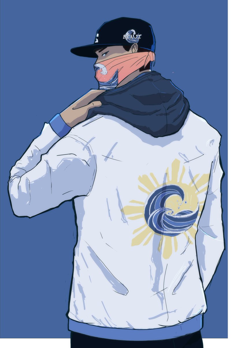 K_Emm22's tweet photo. Did a fun little design of a Seaside jacket for Benji. I added the sun from the Filipino flag with a simple wave design on the back of the jacket! This was a lot of fun!
.
.
.
@LysiumGG 
#nopixelfanart #GTAV #GTARP #gtarolplay https://t.co/Q2cofFHBOD
