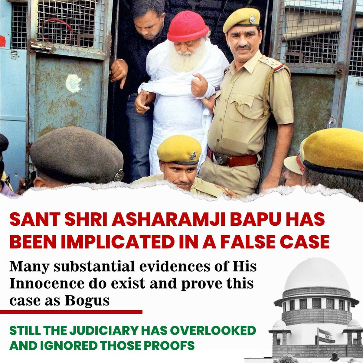 taneraj06's tweet photo. We want justice for Sant Shri Asharamji Bapu because it is the height of injustice now.
Not even a single piece of evidence is against him. Media just defamed a famous personality to get TRP and Money...
#BogusCase_StillJailed https://t.co/OR5D3K3Yq9