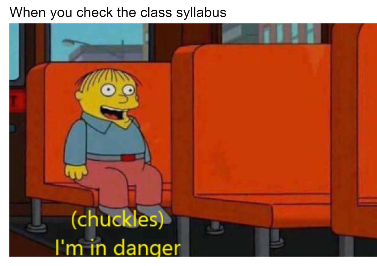 Alexus_Ivy's tweet photo. Oh how I love reading through the pages of a syllabus. I feel like most of us students can relate...#DangerNear #MCO335 https://t.co/oA0HblfI0l