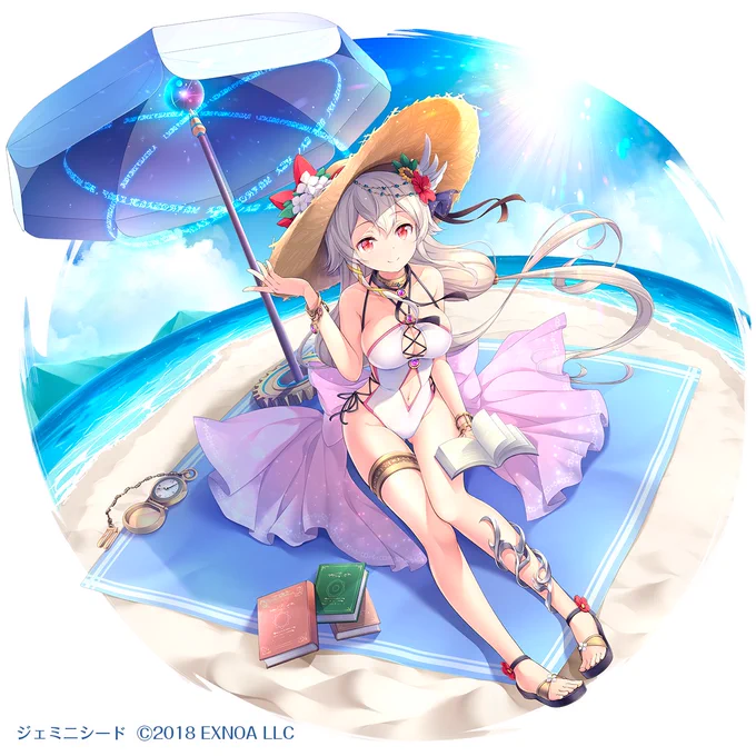 #ジェミニシード up機会逃してましたが…「水着アスタリット」描かせて頂いてました
今日でサービス終了なのです…結構ガチ目で遊んでたのでかなしい🥲運営様、本当にありがとうございました 