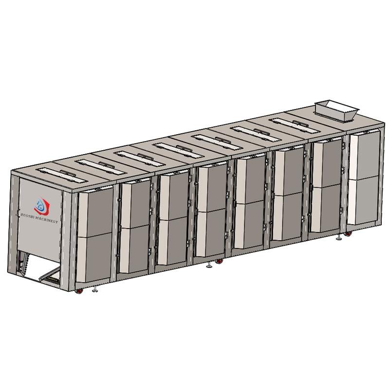 HuoShiMachinery's tweet image. The continuous dryer is a multilayer net belt dryer. Materials pass through the net belt and are quickly dehydrated under the action of hot air. Hot air is recycled and moisture is removed by the dehumidifier automatically for drying. 
#ContinuousRoastingMachine #roastingmachine