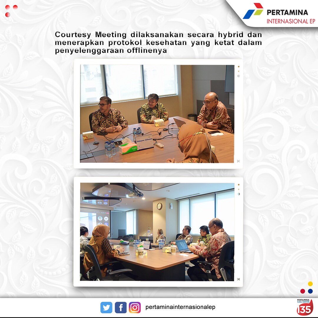 Pertaminapiep's tweet photo. Courtesy Meeting – Direktur Utama PT Pertamina Internasional EP dengan Duta Besar Kolombia untuk Indonesia (28/3). Courtesy Meeting diselenggarakan secara hybrid.
#PIEP
#SubholdingUpstream https://t.co/v4MsRqhyjj