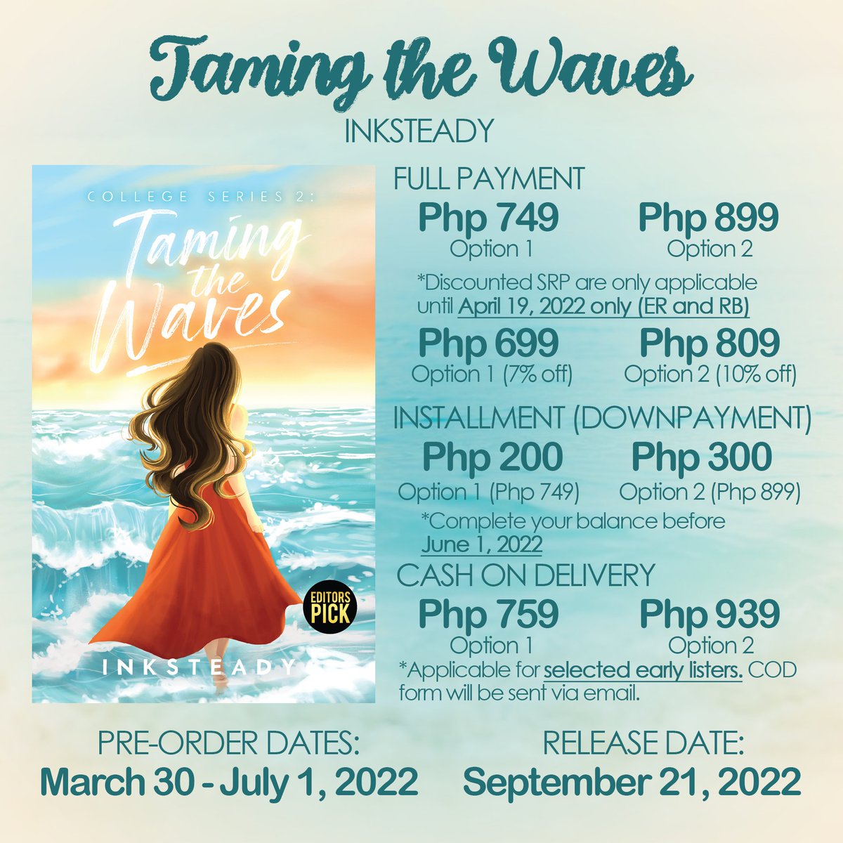merchisko's tweet photo. College Series #2: Taming the Waves (Inksteady)
- We are now open for pre-orders.
- PAYO (Pay as you order)
- Same prices for ER and RB but differ in freebies.
- Kindly check the prices given on the posters.
- Further details can be seen in the Google forms (check replies) https://t.co/7D2v2rveFl