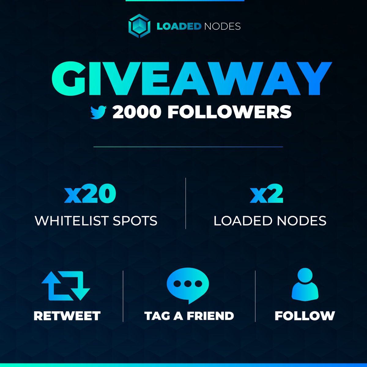 LoadedNodes's tweet image. 🔥 2000 Followers Giveaway 🔥

Thank you all for this new milestone !

🎁 To wait until the website release, try to win :

🥇 2 Loaded Nodes 
🥈 20 Whitelist spots

⬇️ How to enter ⬇️

💎 RT
💎 Tag a friend
💎 Follow

🍀 Good luck #CROFam !

#LDN #Giveaway #Nodes #Whitelist #CRO