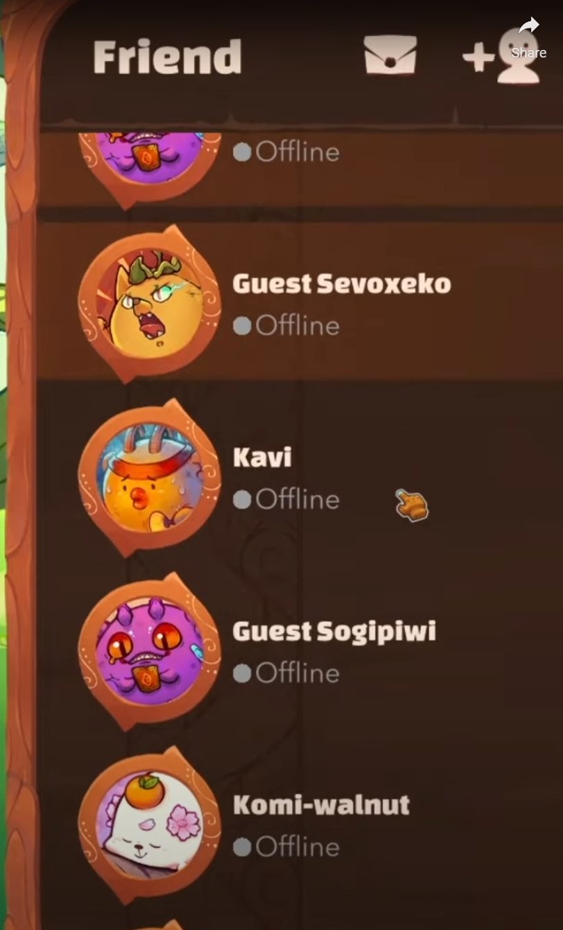Axie Infinity🦇🔊 on Twitter "RT mystic_scholars Friend list looks