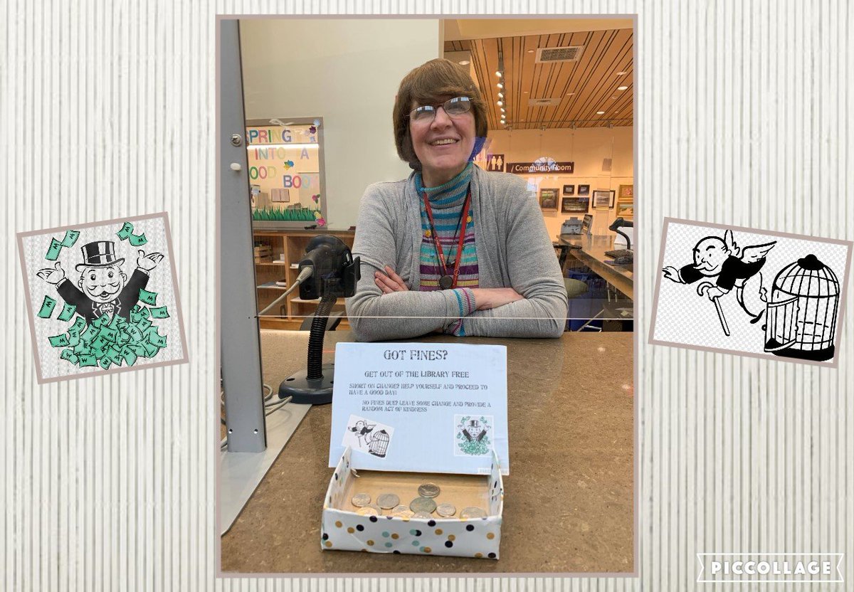 GottaBeCrazy2's tweet photo. #GISH2022 #BookBash #item68: The wealthy & punctual shouldn’t hold a Monopoly on access to library books. Set up a “Get out of The Library Free” station at your library checkout where people can donate to help someone pay off their library fines.
#GISH #TeamGottaBeCrazy https://t.co/8AXAhU59a6