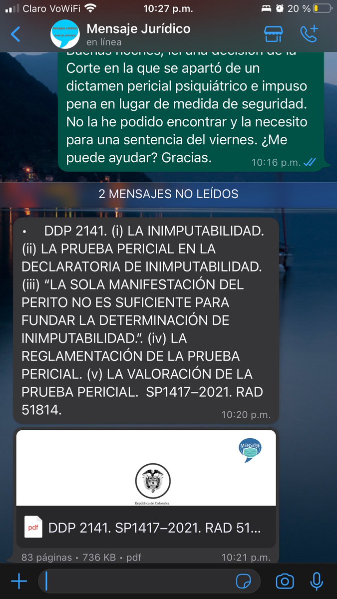 LuisferMorenob's tweet photo. Gracias ⁦@smsjuridico⁩   Pedí una providencia que llevaba varios días buscando y en cinco minutos, a estas horas de la noche, me la enviaron. Infinitamente agradecido. Excelente servicio. https://t.co/9e9mw8tSfc