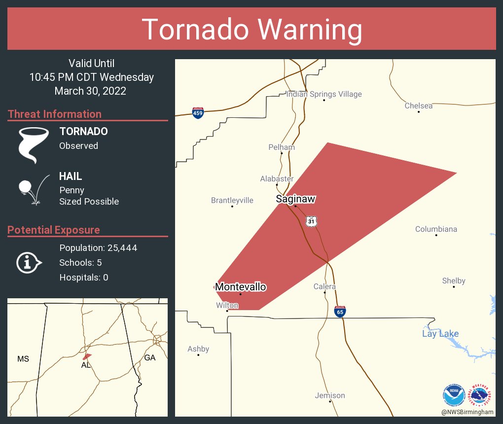 NWS Tornado on Twitter "Tornado Warning continues for Montevallo AL