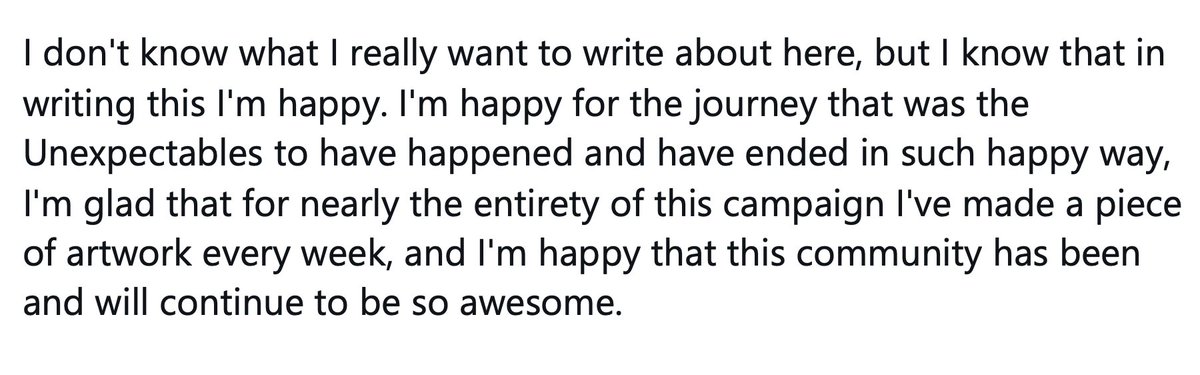 <a href="/_Unexpectables_/">The Unexpectables</a> 

This is my artwork for the ending of the Unexpectables, and a little thing I just wrote because why not

#TheUnexpectables