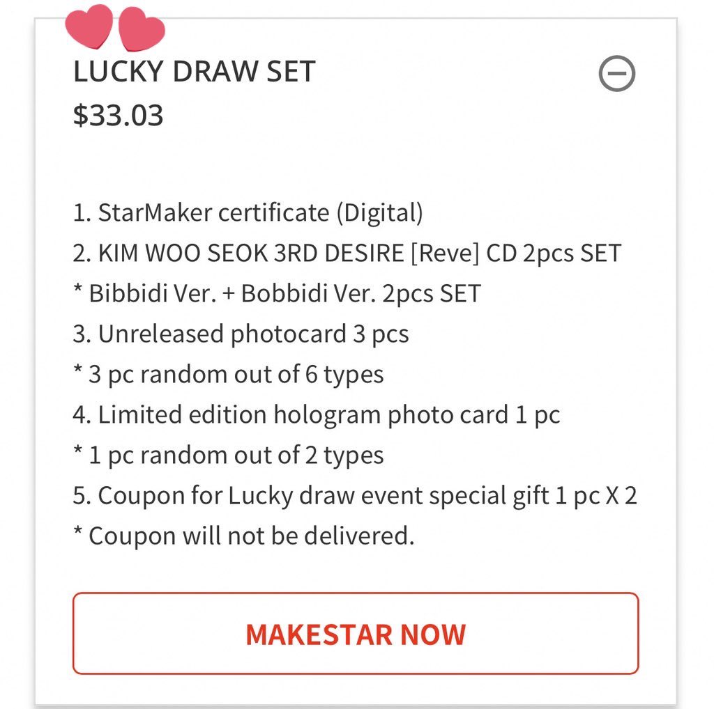 PLAPRAPLA's tweet photo. เปิดรับรอบ make star luckydraw นะคะ
📍1เซ็ตได้การ์ด 3 ใบ + โฮโลแกรม 1
📍2เซ็ตได้การ์ด 6 ใบ + โฮโลแกรม 2
📍เซ็ตละ 1,250฿ (จ่ายรอบเดียว ส่งเรือ)
📍ค่าส่งไทย 1 เซ็ต 50฿ / 2 เซ็ต 60฿
📍ปิดรับ 2 เม.ย. เวลา 18.00น. ค่ะ
สนใจสั่งซื้อทาง DM ค่ะ 🥰
#ตลาดนัดนีอา #ตลาดนัดอูซอก https://t.co/U7dIR6oYS4