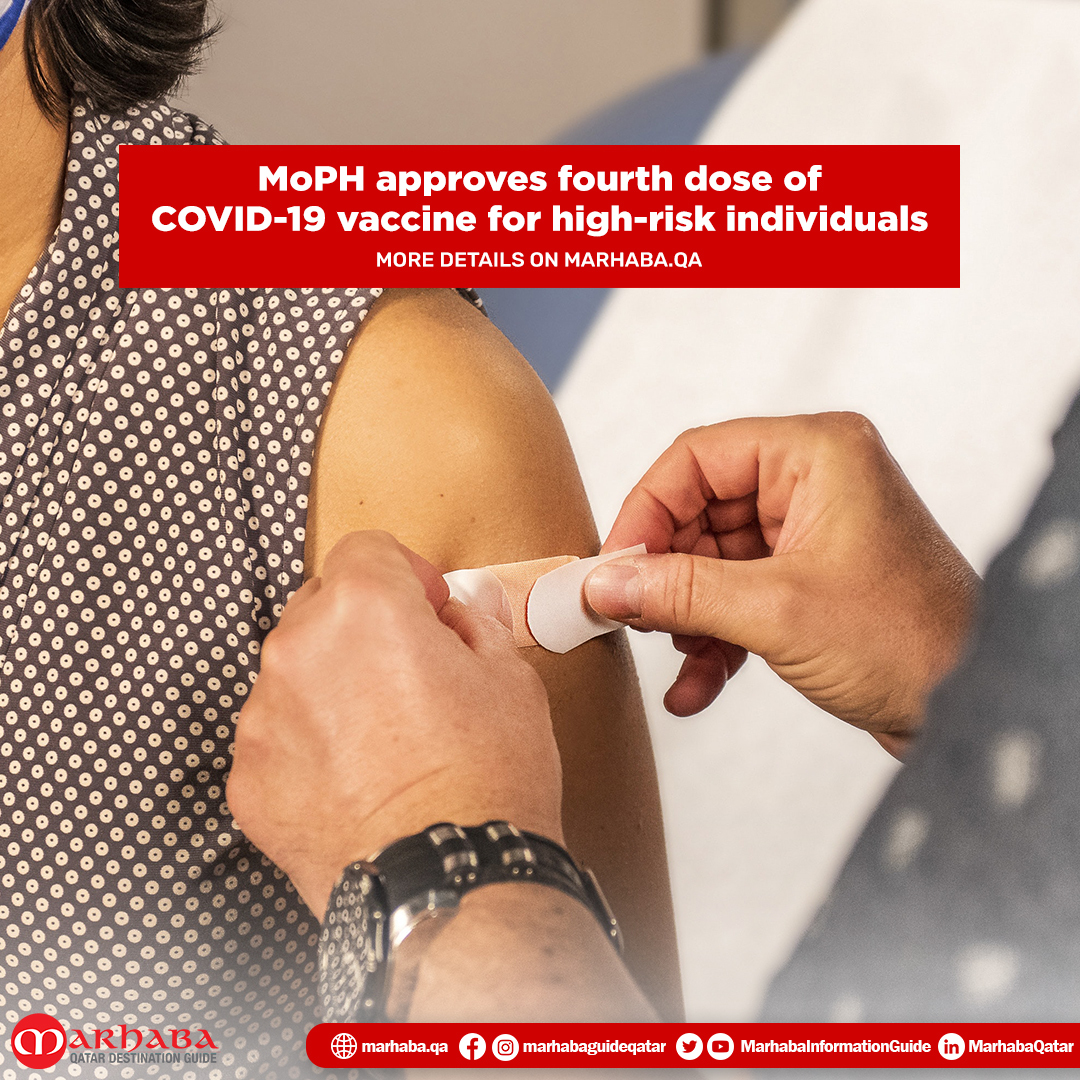 MarhabaQatar's tweet photo. .@MOPHQatar has approved a fourth #COVID19 dose to individuals considered #highrisks - 60 years and older and with #chronicdiseases. 

READ: https://t.co/eQKQvHAkow

#Qatar #COVID19vaccine https://t.co/oi7eHq83Sy