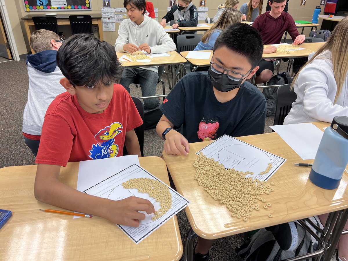 Cereal!  Investigating the relationship between the radius of a circle and the area of a circle. Love it.