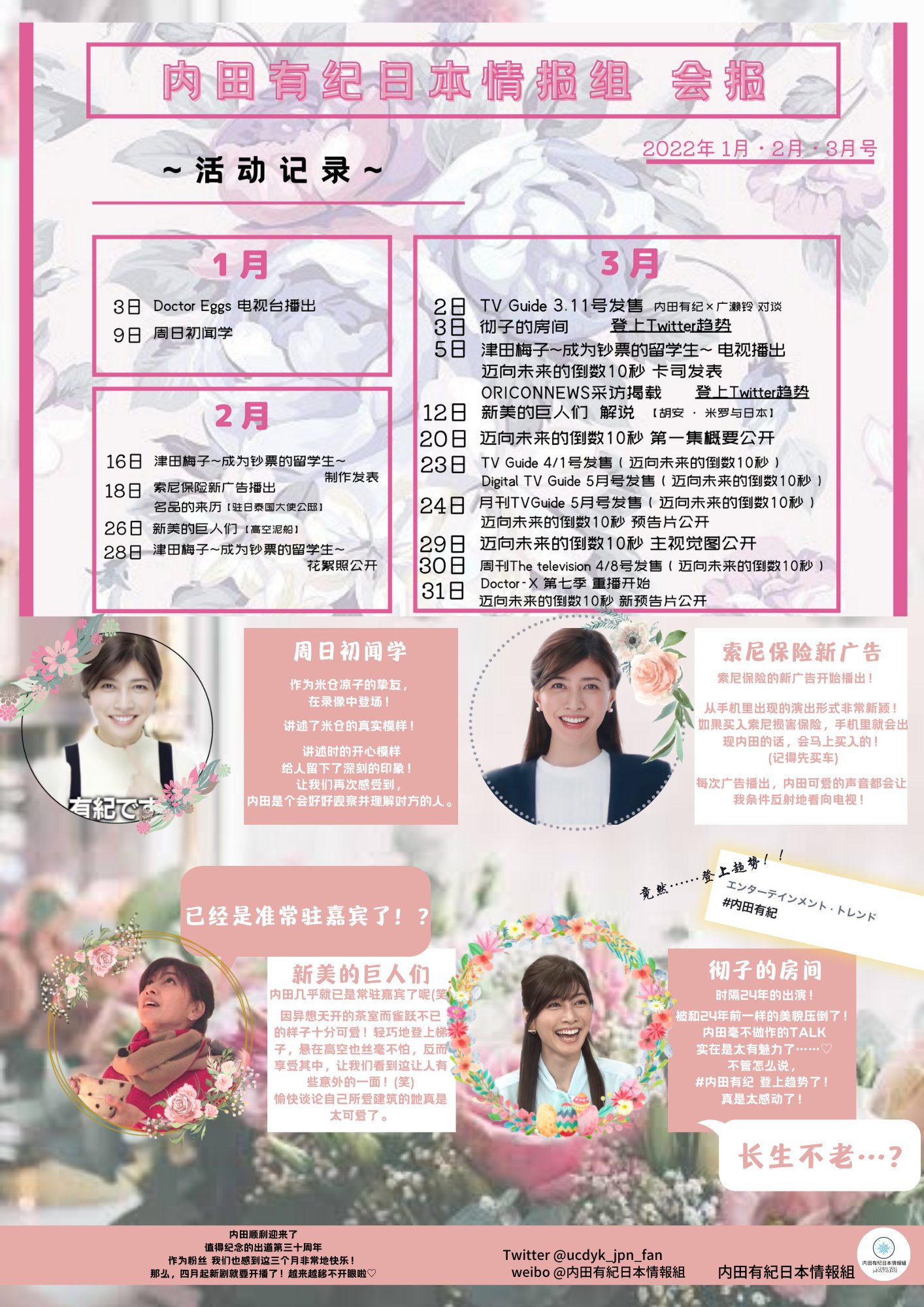 内田有紀ファンクラブ会報8〜18