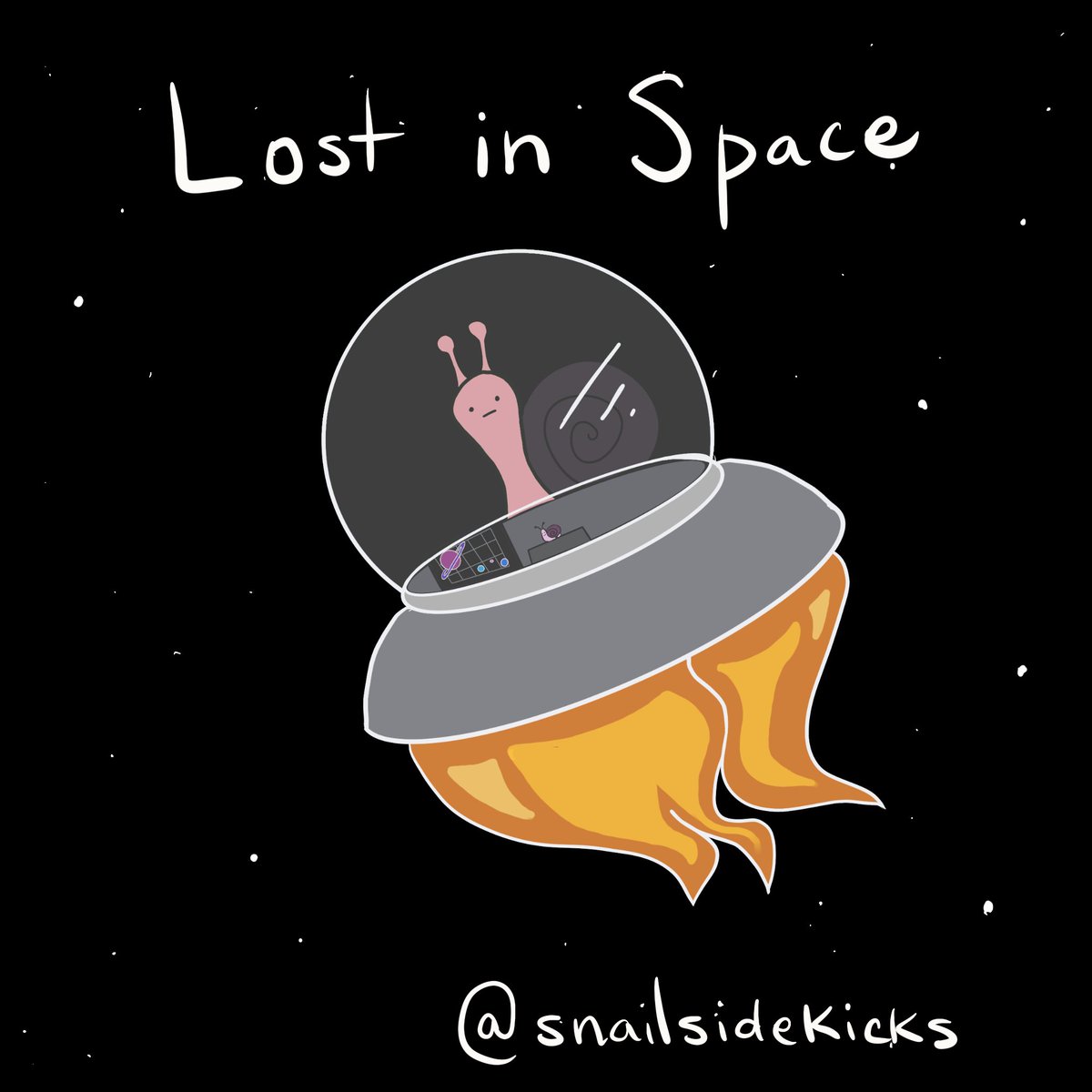 Space snail from a #wanderers fanart that was too cute to not repost 🐌 🚀 

#NFTart #NFTCommunity #NFTs
