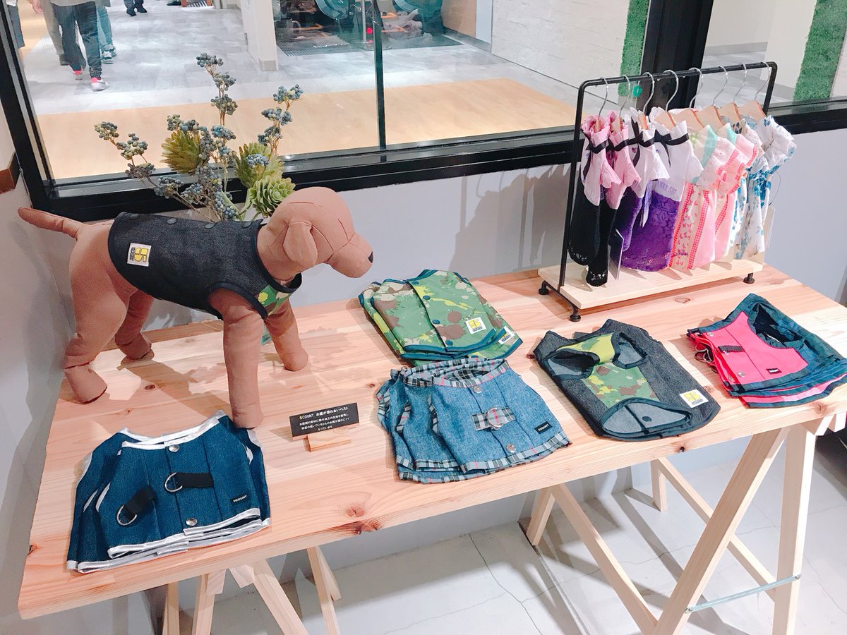 SAKURA_MACHI_K's tweet photo. 4F イベントスペース ROOMにて
ワンちゃん専用ショップ
【5COUNT】オープン🙌

可愛い洋服やお散歩に必要なリードなどのグッズを取り扱っています😆ハントメイドのお洋服もあるようですよ❗️

ぜひ、お立ち寄りください😊

#5count #ペット用品
#サクラマチクマモト #サクラマチ https://t.co/3KnaeeWRec