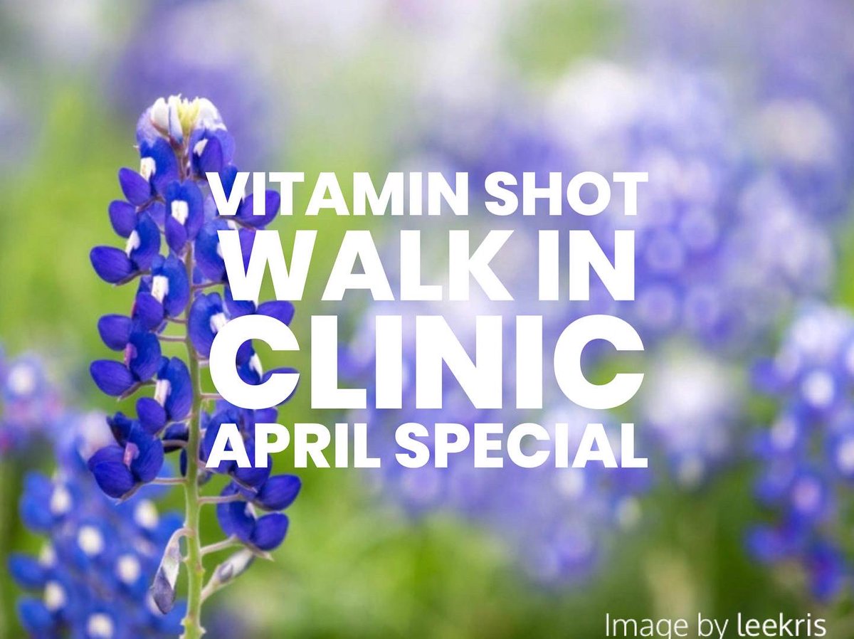 ellemedicalspa's tweet photo. 🌸Pay for 3 Vitamin Shots-get 4th shot —FREE—
Every Wednesday 4-6pm at Elle Medical Spa 5174 East I-20 Service Rd N, Willow Park, TX (next to Subway Willow Park)         Text RSVP          (682) 201-0253
(RSVP not required)       Erin Swelnis, AGACNP-C https://t.co/r8pzvrbtK4