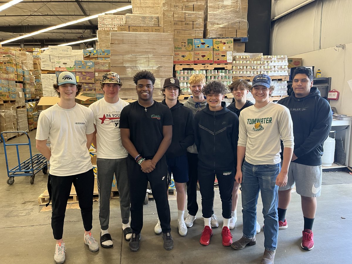 These fine young men helped out the Thurston County Food Bank moving them into their new office. Love seeing T-Birds out helping out the community.