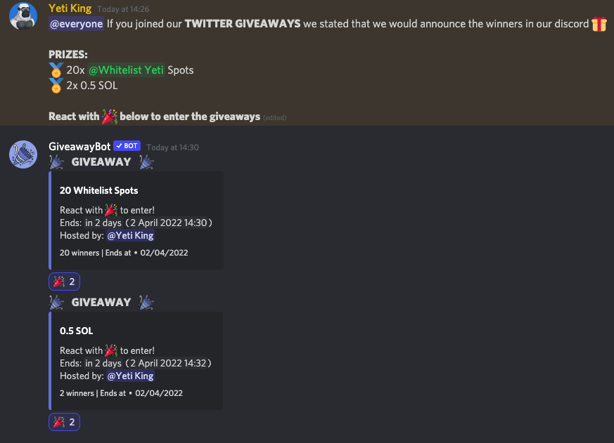 YokedYetis's tweet photo. We have the GIVEAWAYS set up ready to go in our discord when we hit 5K followers and open our discord to the public! ✅

React if you are ready for discord to open! 💪🏻🧊 https://t.co/wBwPZwGhlu