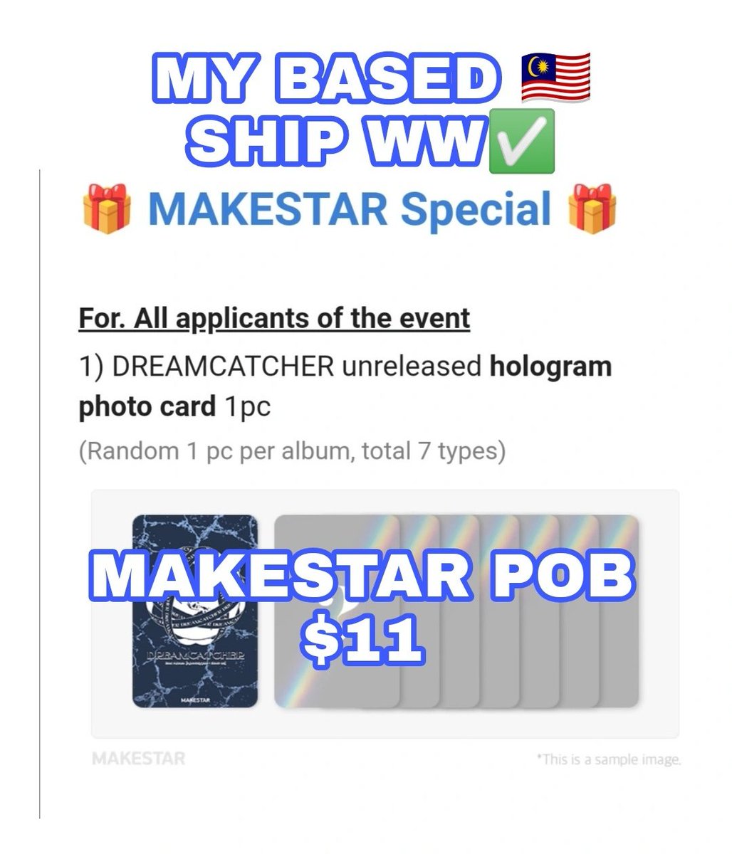 crescentfx0819's tweet photo. [🇲🇾GO]
DREAMCATCHER 2ND FULL ALBUM [APOCALYPSE : SAVE US]

[MAKESTAR] 
POB only - $11
POB + inclusions - $16
Album + POB - RM 67 [🇲🇾 only] 

[Shipping] 
WW - $2.5
🇲🇾- WM@RM7, EM@RM15

✨ PayPal g&amp;s
✨ WW ✅

#dreamcatchergo #wtsdreamcatcher #Apocalypse_SaveUs #dreamcatchersale https://t.co/l1XFSUJtD1