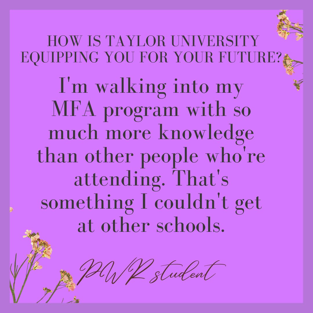 TUcommdept's tweet photo. "I can't brag enough about my major." #tayloru PWR student. https://t.co/IrwZbdY3tF