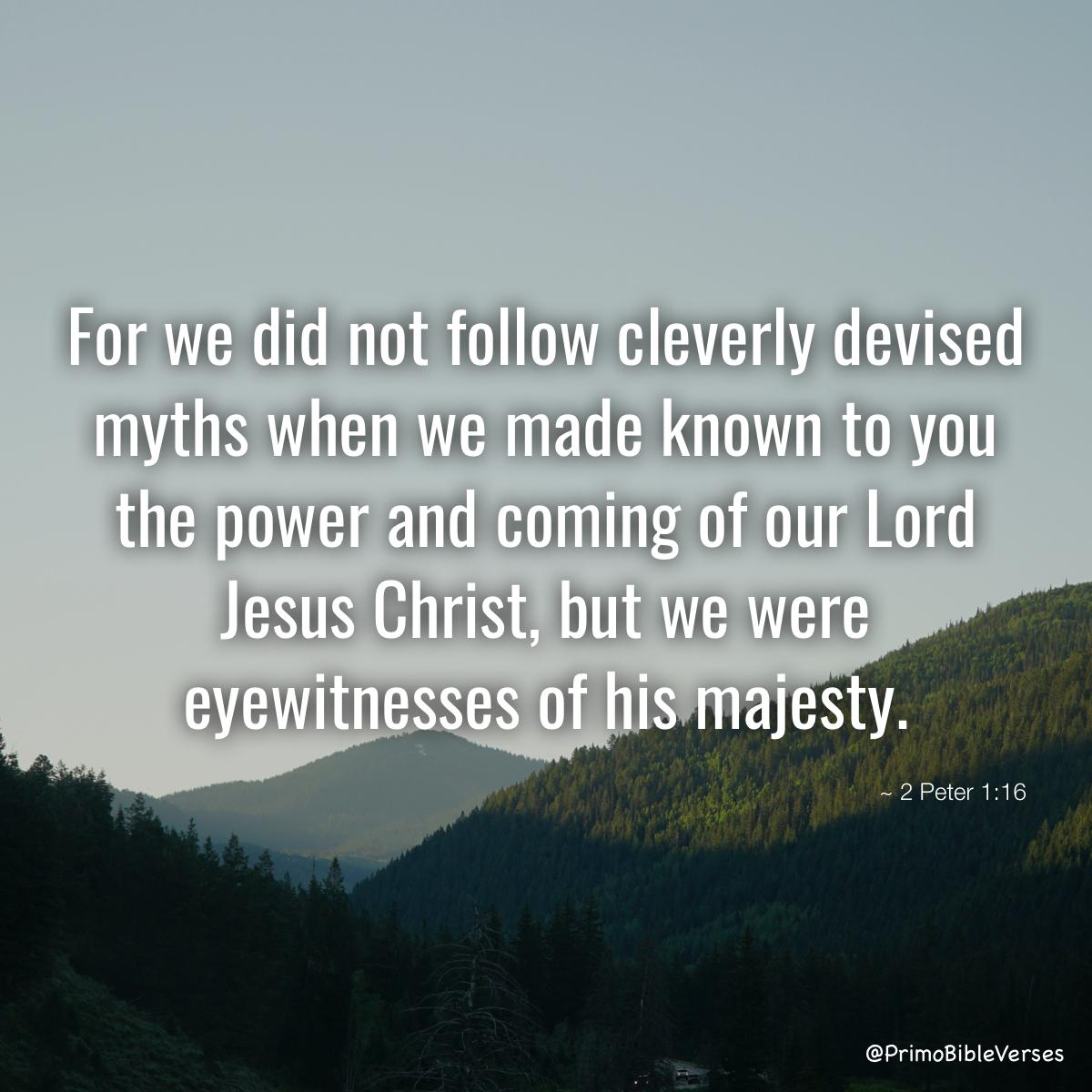 IBCBukitIndah's tweet photo. #2Peter1:16
Remember that we have #eyewitness #testimony to the #truth about the real and historical figure of #Jesus, his miracles, death, and resurrection. https://t.co/63ES1HQfv9