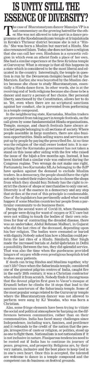 fpjindia's tweet photo. Is unity still the essence of diversity?
#India #News #Editorial #FPJEditorial #Unity #Karnataka #Kerala
https://t.co/XID7vTVCWi https://t.co/4xxvHIZCAI